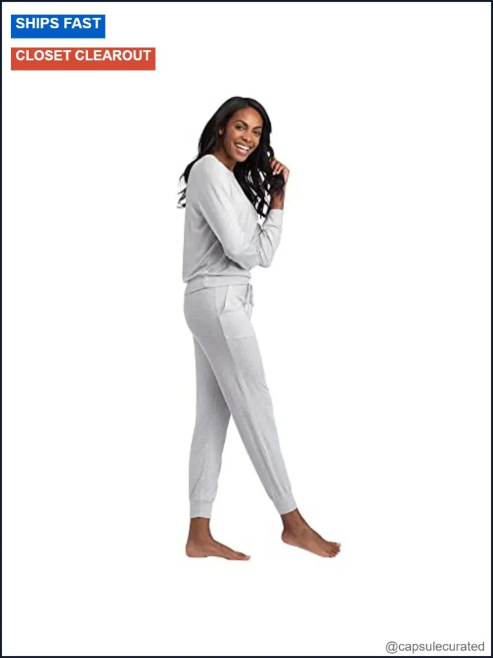 Ultra Soft Dream Jersey 2-Piece Lounge Set – Long Sleeve Top & Jogger Pants